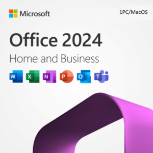 Microsoft Office Home and Business 2024 Retail PC/MAC – BINDS to MS account